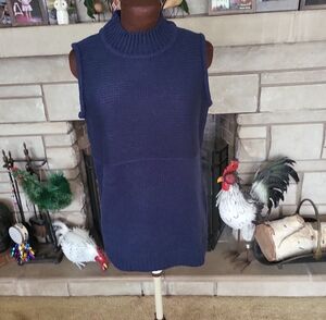 Sleeveless Navy Sweater for Women